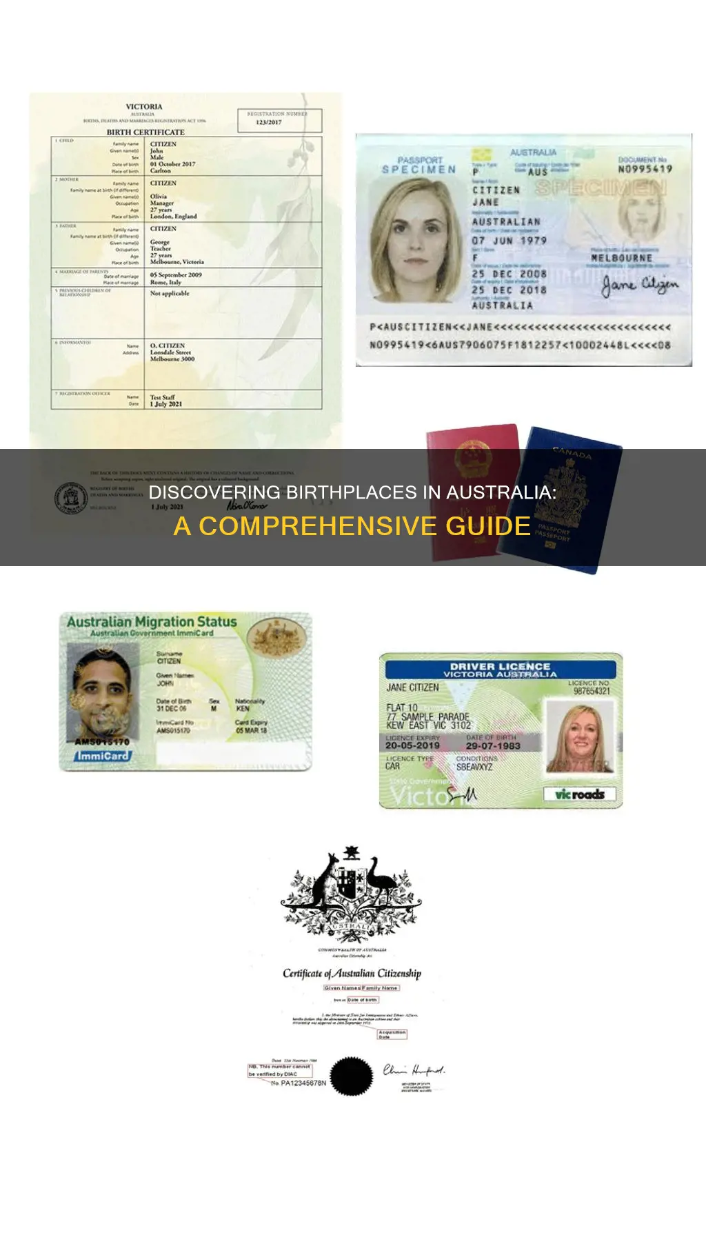 how to find out where someone was born australia