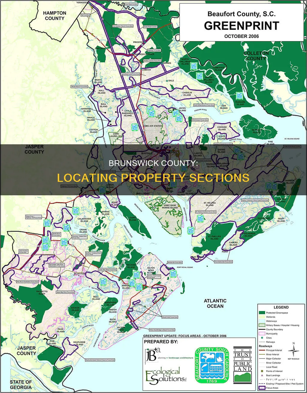 how to find section number brunswick county nc property map