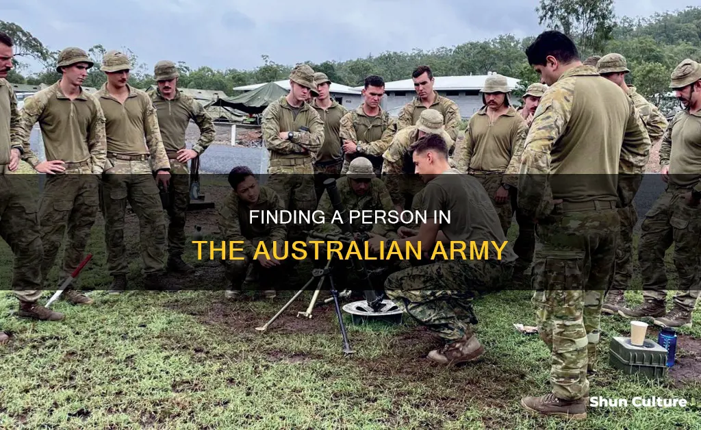 how to find someone in the australian army
