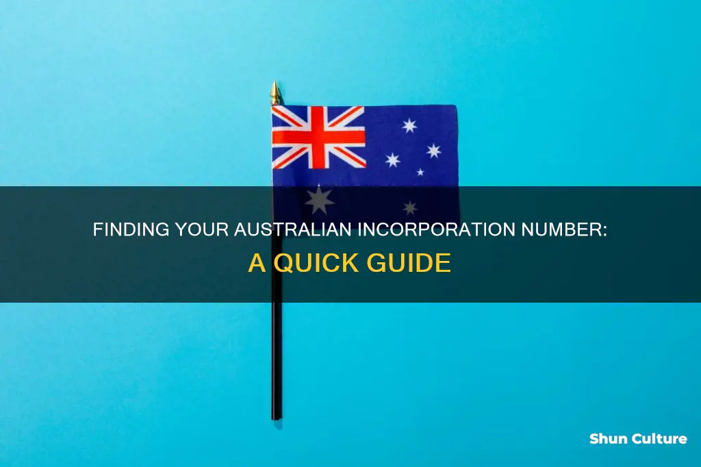 how to find your incorporation number australia