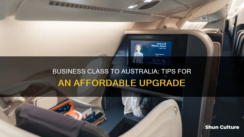 how to fly business class to australia