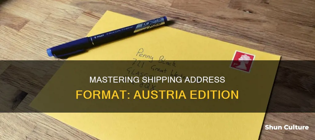 how to format shipping address austria