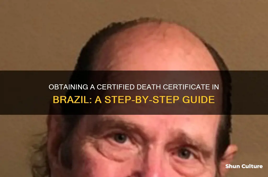 how to get a certified copy of death in brazil