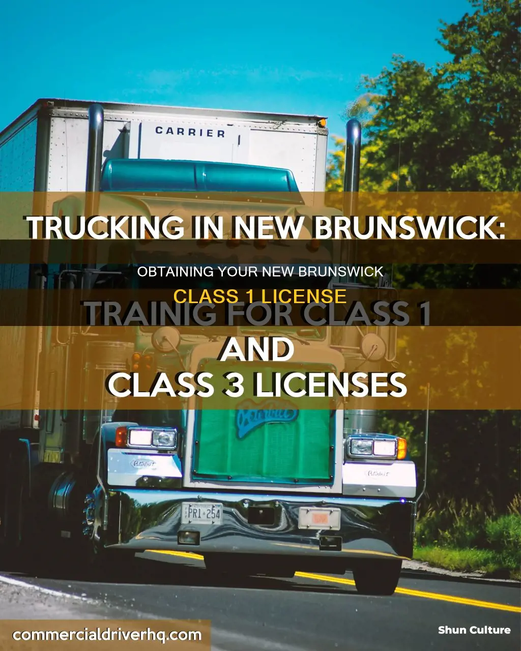 how to get a class 1 license in new brunswick