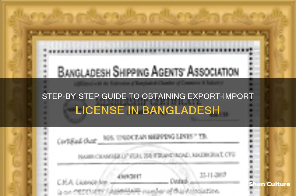 how to get a export import licence in bangladesh