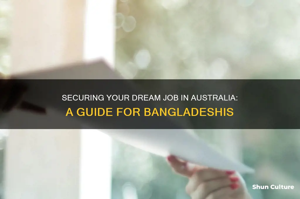 how to get a job in australia from bangladesh