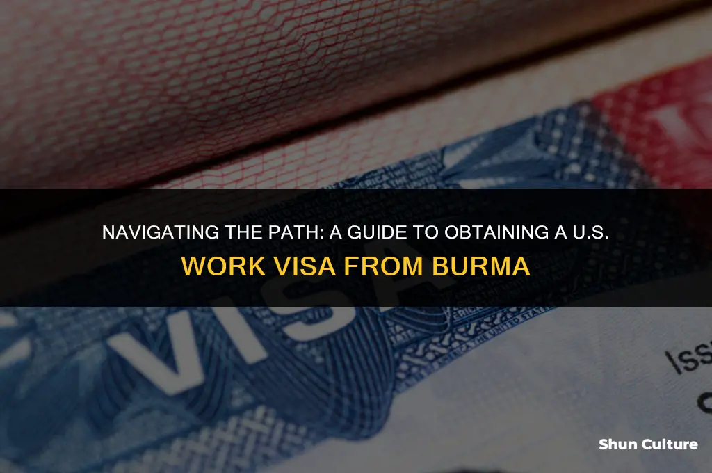 how to get a work visa in usa from burma