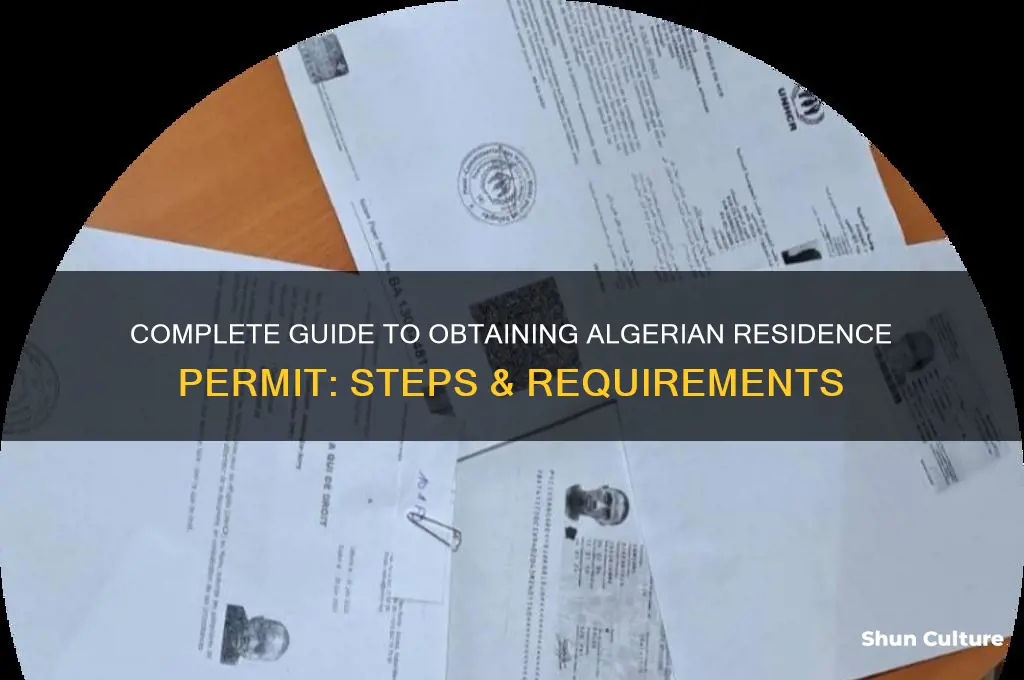 how to get algerian residence