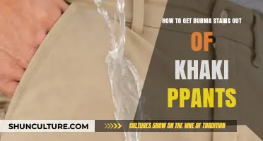 Effortless Stain Removal: Khaki Pants and Burma Marks