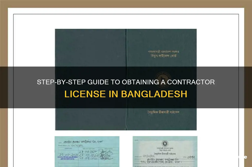 how to get contractor license in bangladesh