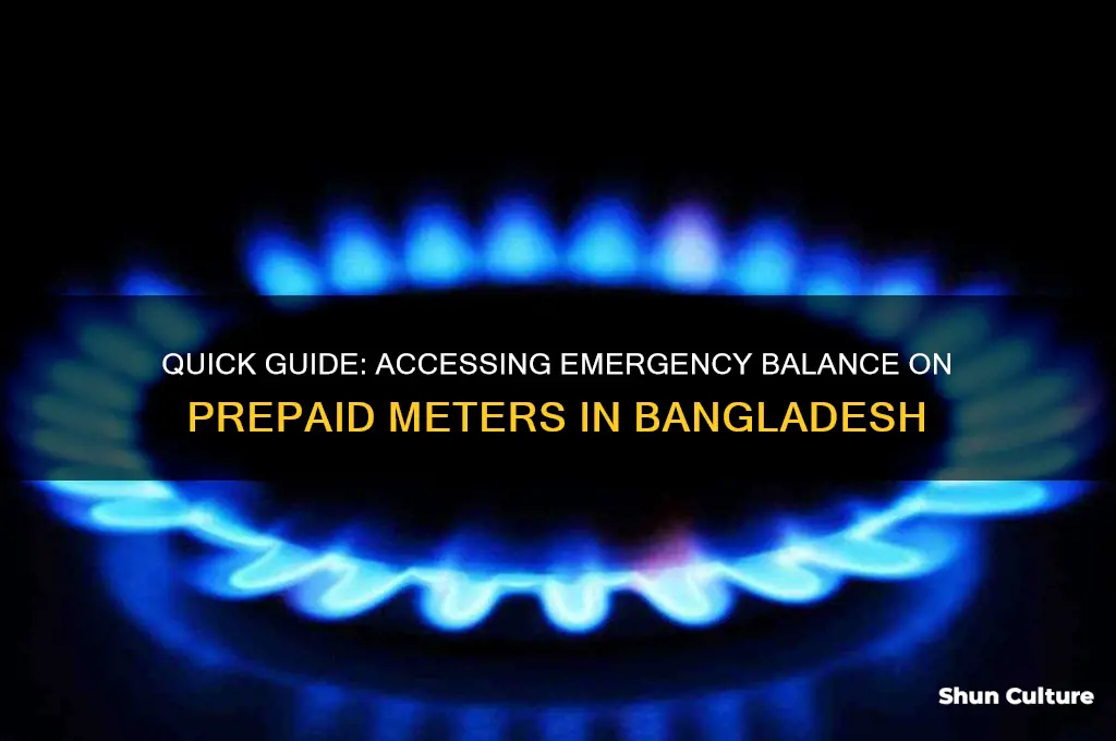 how to get emergency balance in prepaid meter in bangladesh