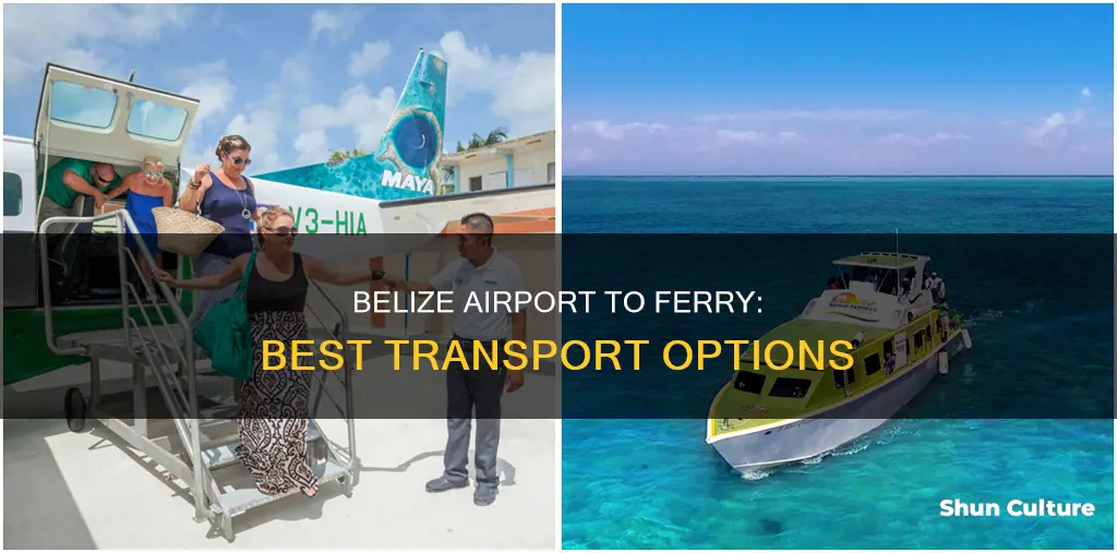 how to get from belize airport to ferry terminal