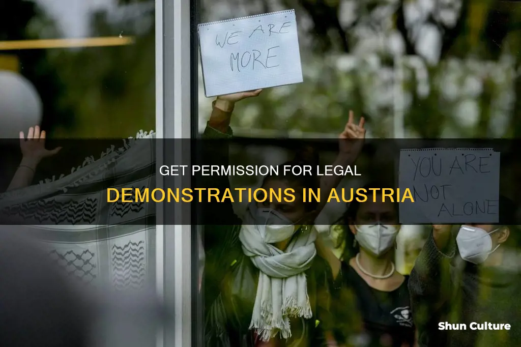how to get parmition in austria for ligel demonstration