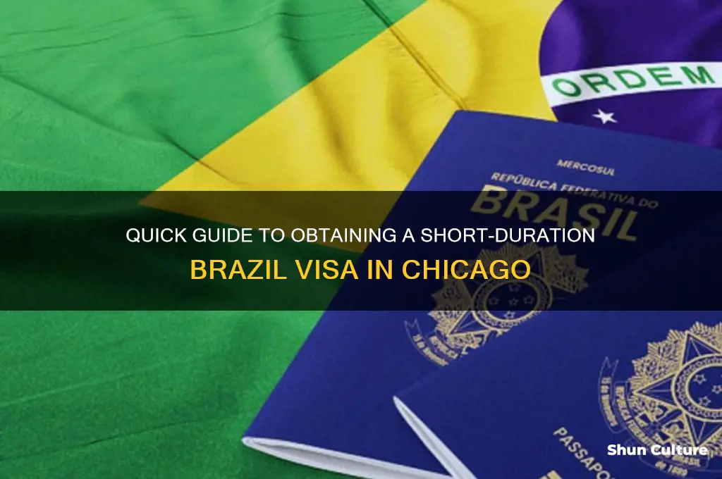 how to get short-duration visa for brazil in Chicago usa