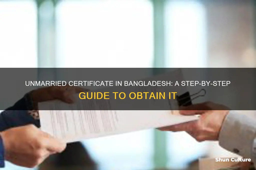 how to get unmarried certificate in bangladesh