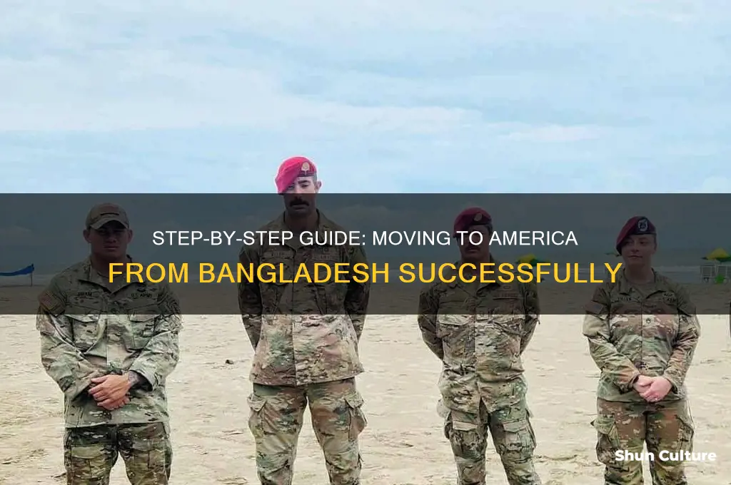 how to go america from bangladesh