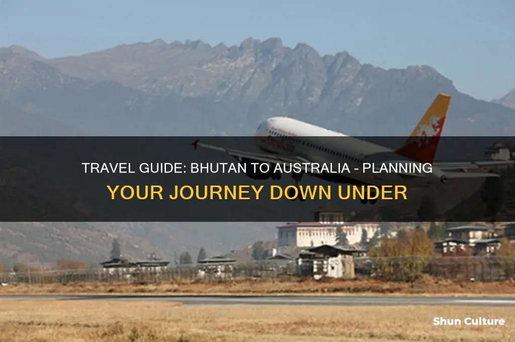 how to go australia from bhutan