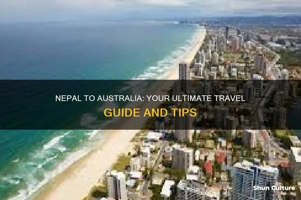 how to go australia from nepal