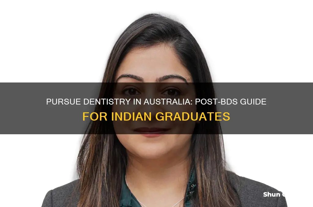 how to go to australia after bds from india