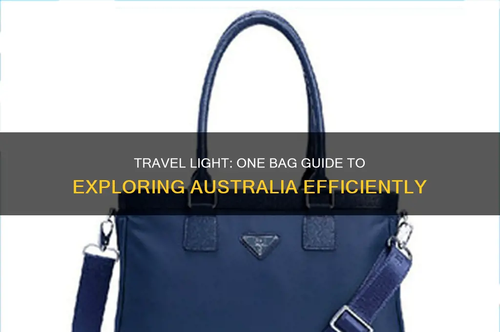 how to go to australia on just one bag