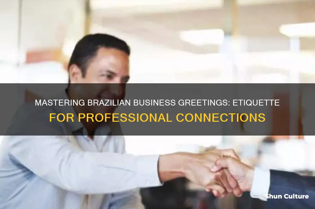 how to greet a business associate in brazil