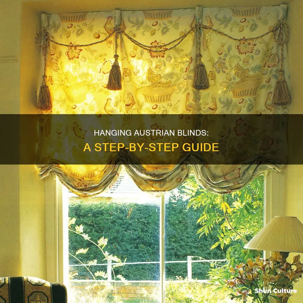 how to hang an austrian blind