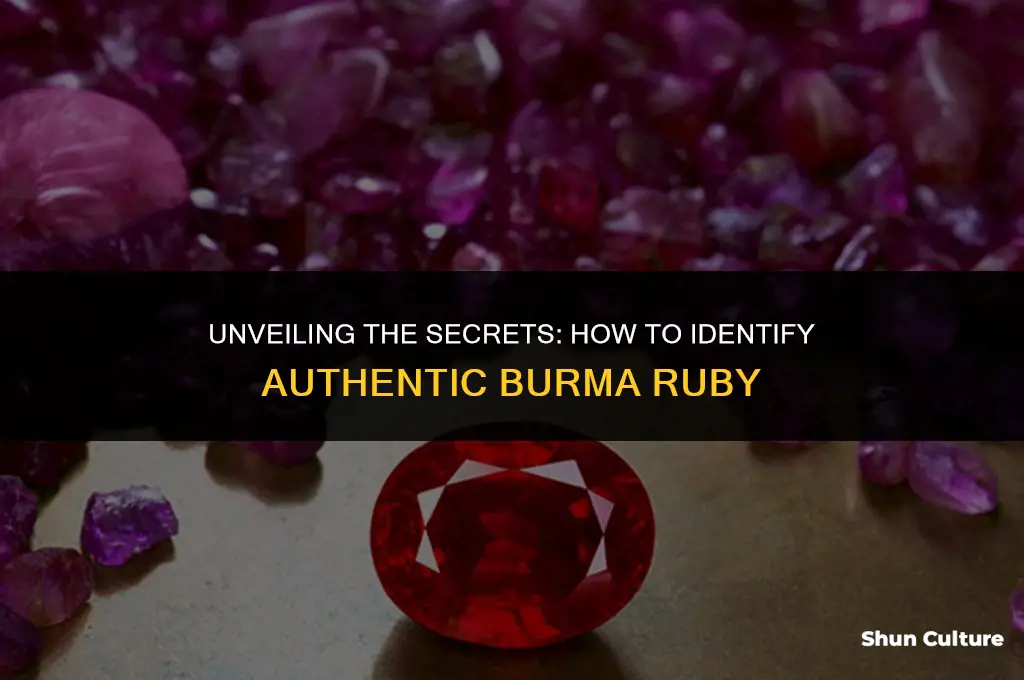 how to identify burma ruby