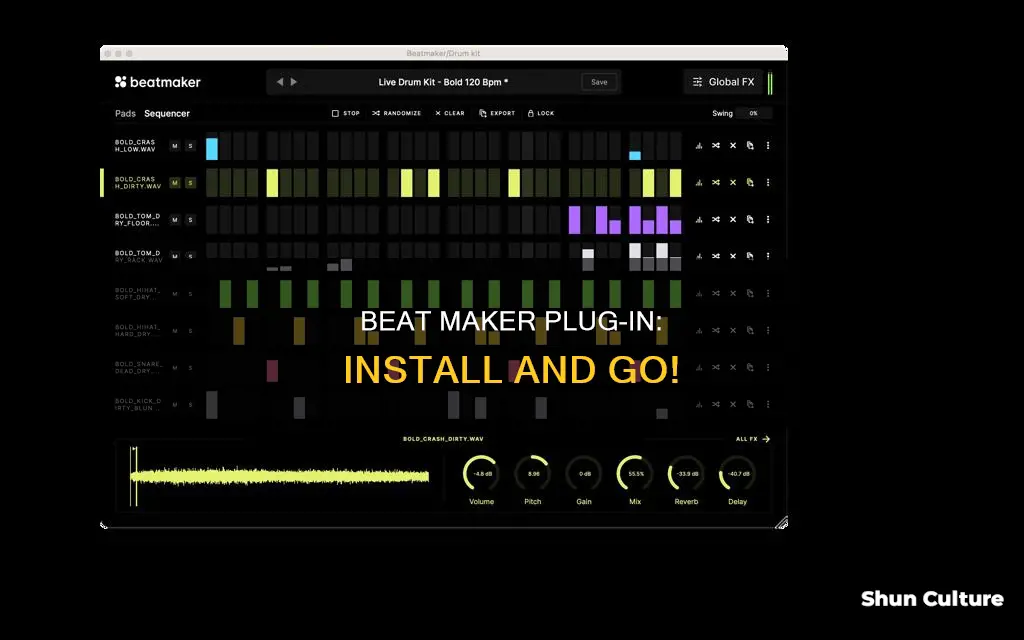 how to install a beat maker plug in angol