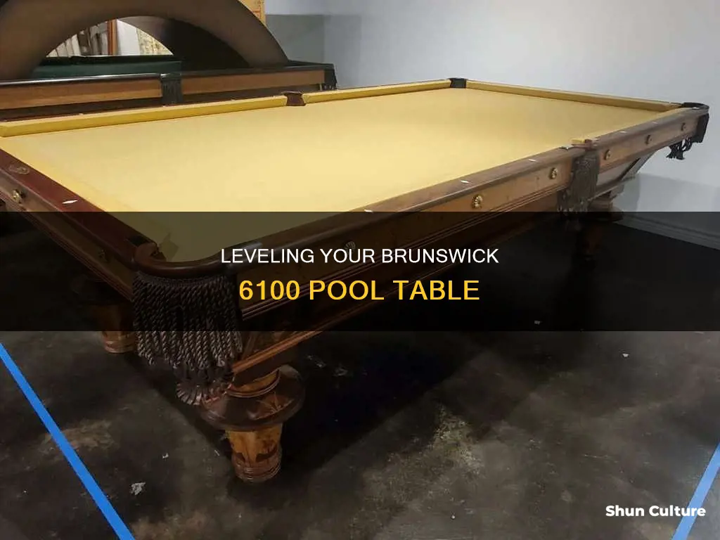 how to level a brunswick 6100 pool table