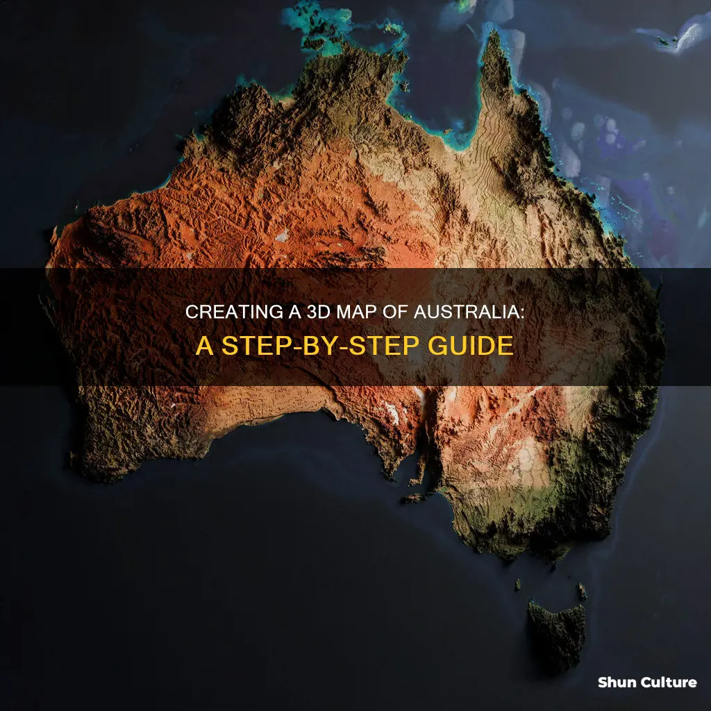 how to make 3d map of australia