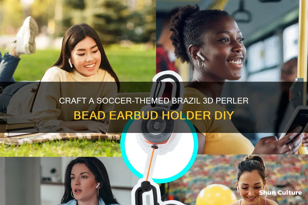 how to make 3d perler bead earbud holder soccor brazil