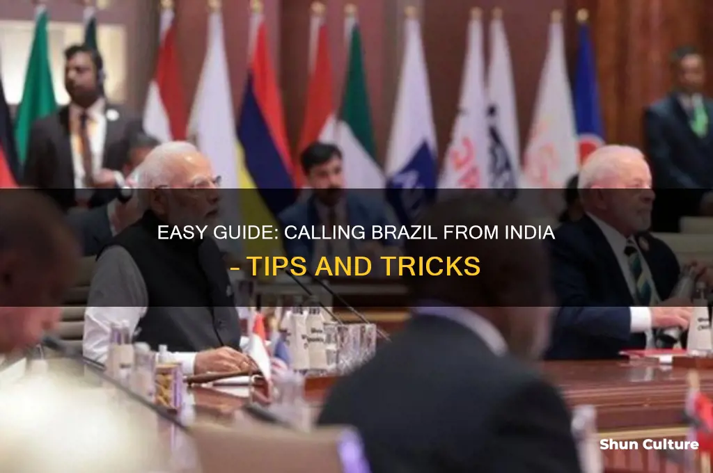 how to make a call to brazil from india