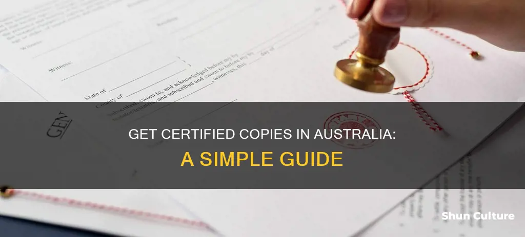 how to make a certified copy australia
