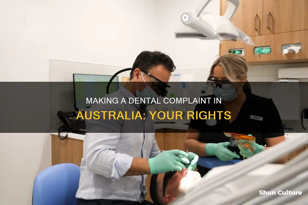 how to make a complaint about dentist australia