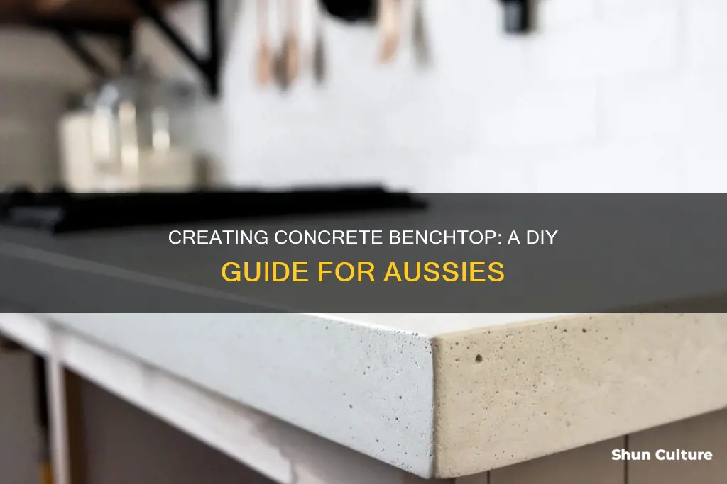 how to make a concrete benchtop australia