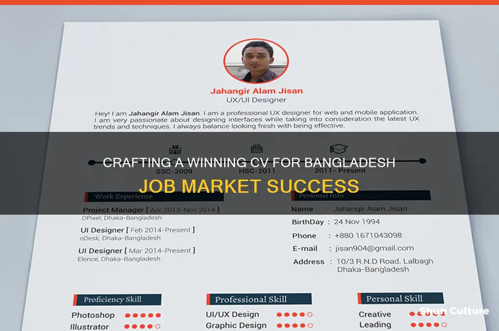 how to make a cv for bangladesh