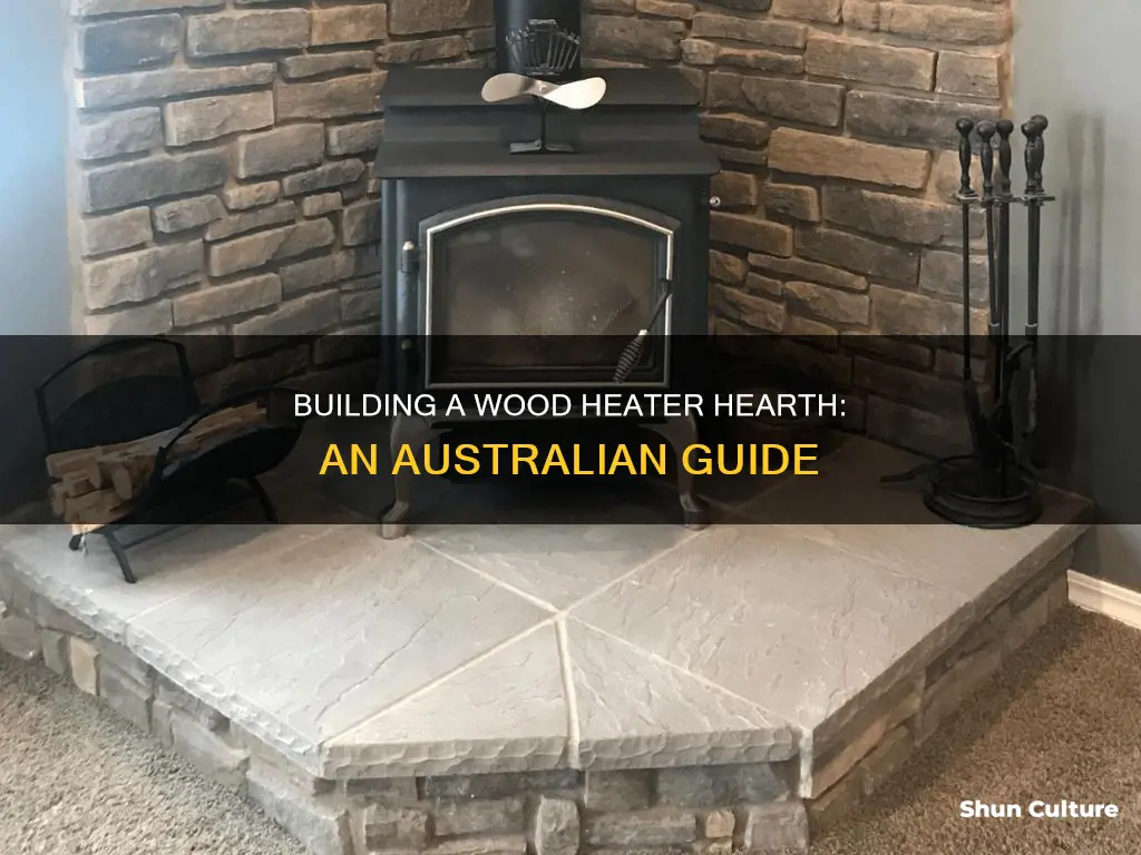 how to make a hearth for a wood heater australia