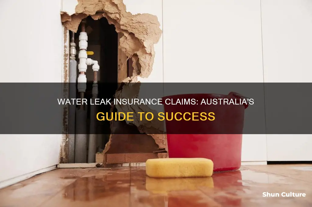 how to make a successful water leak insurance claim australia