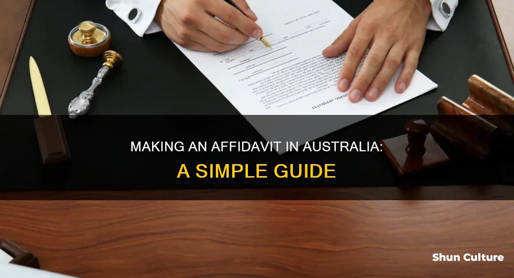how to make affidavit in australia