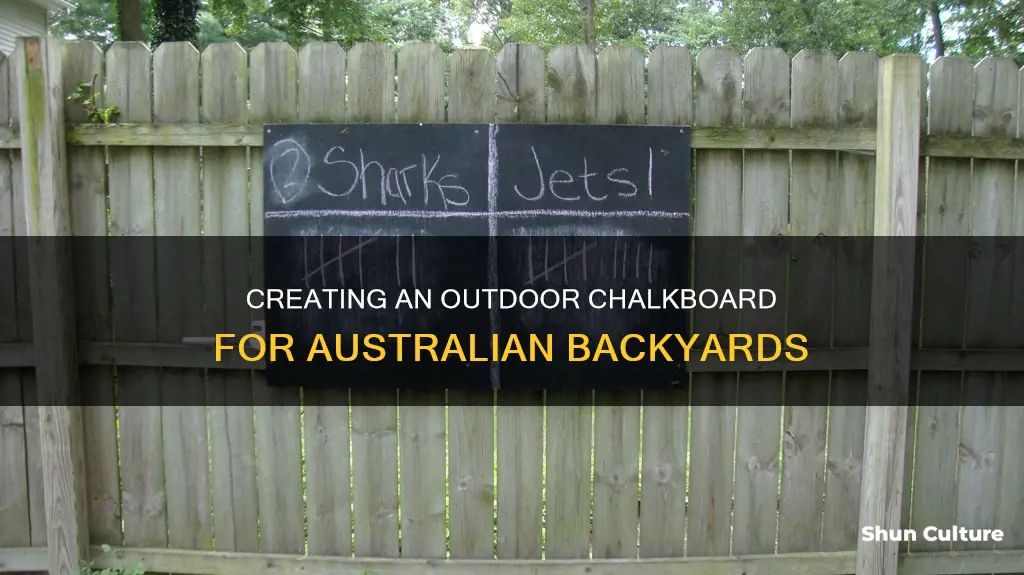how to make an outdoor chalkboard australia
