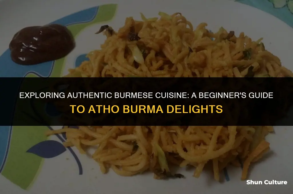 how to make atho burma food