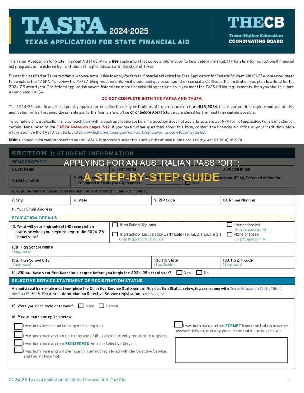 how to make australian passport