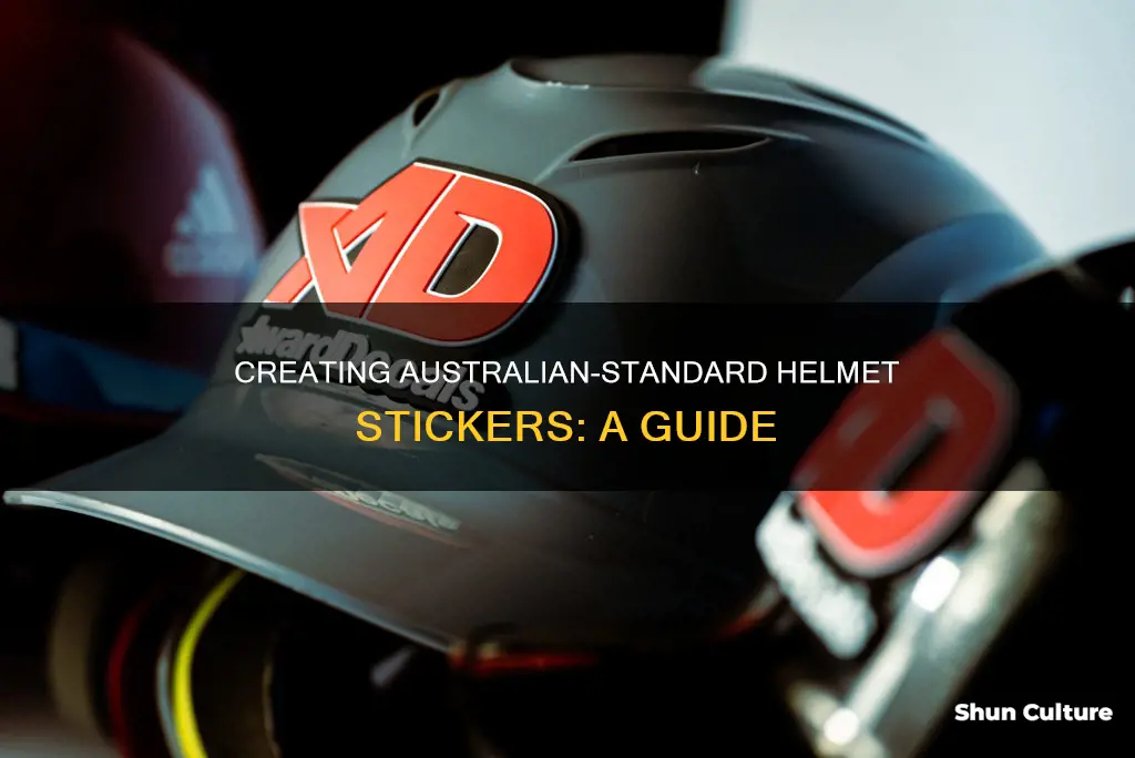 how to make australian standards helmet sticker