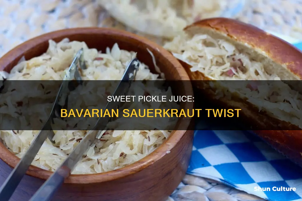 how to make bavarian sauerkraut using sweet pickle juice