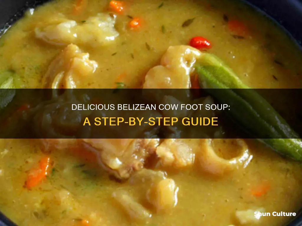 how to make belizean cow foot soup