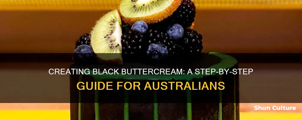 how to make black buttercream australia