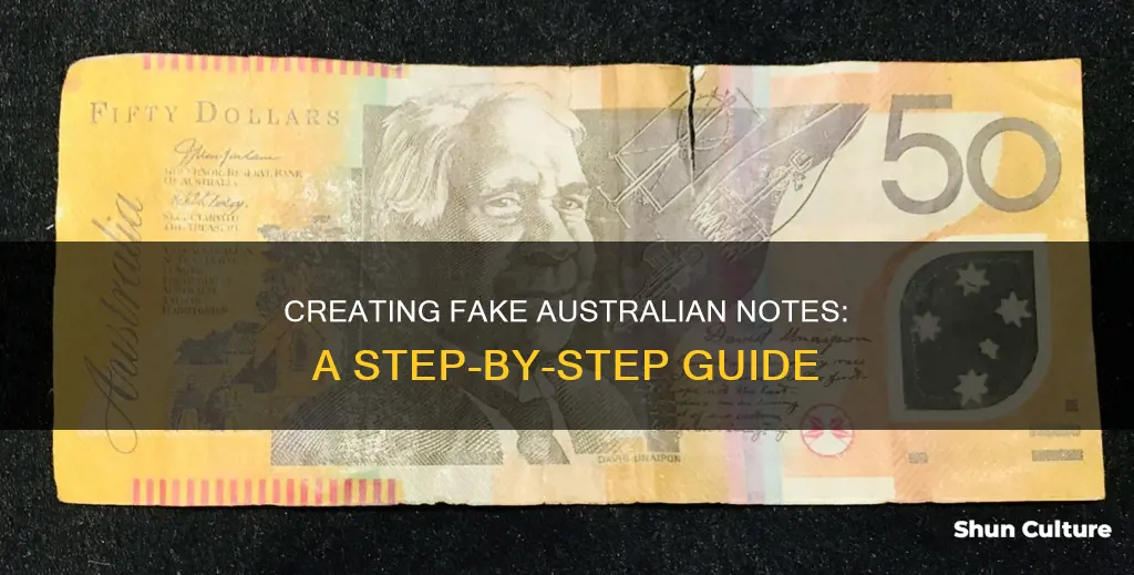how to make counterfeit australian notes