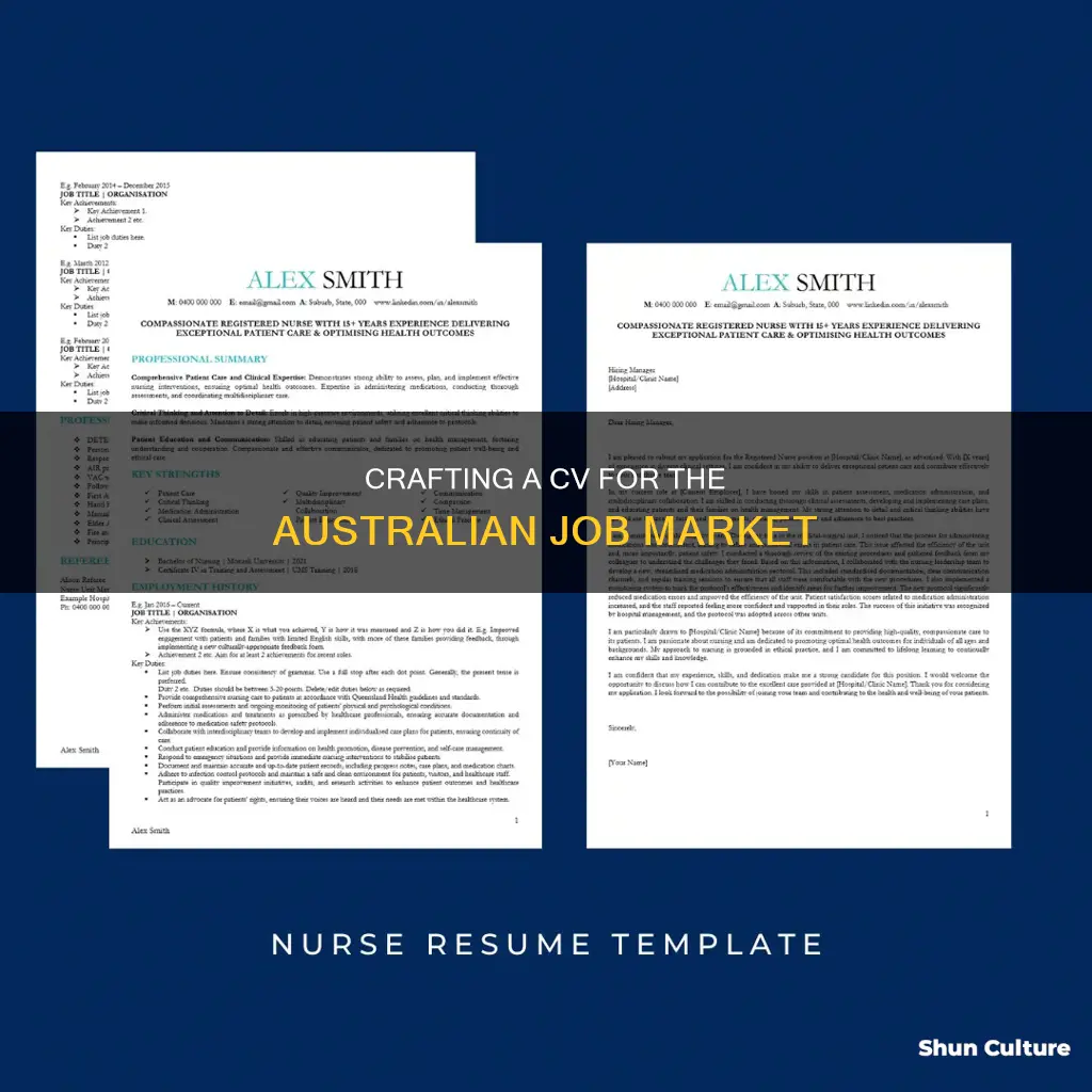 how to make cv for job in australia