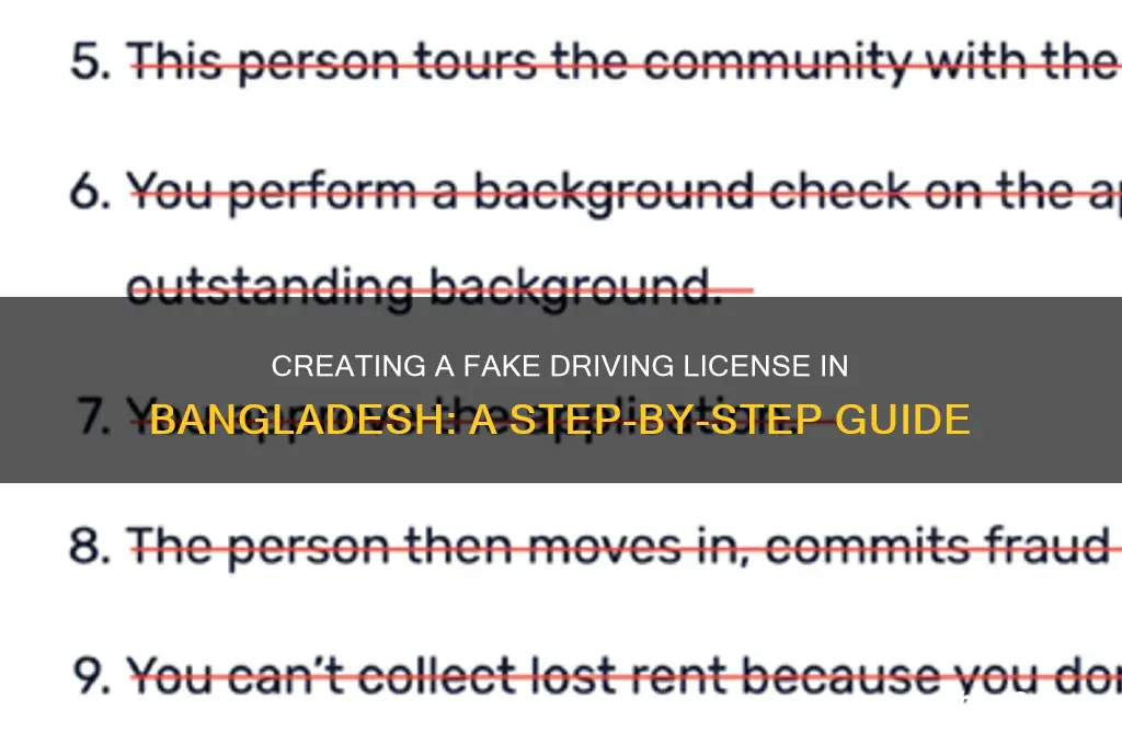 how to make fake driving licence in bangladesh
