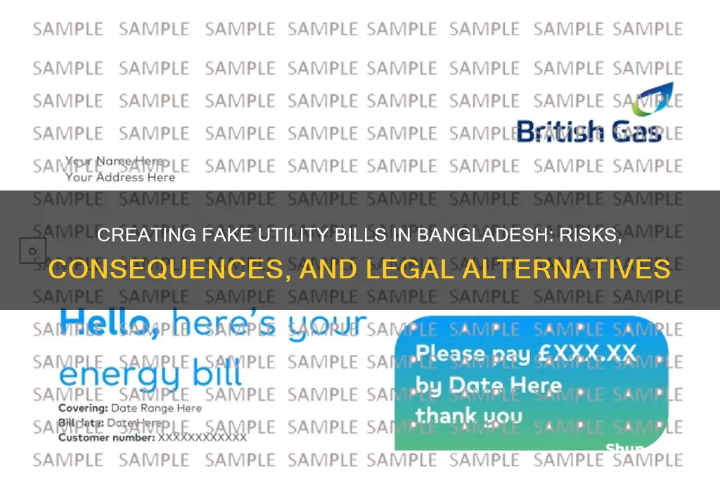 how to make fake utility bill in bangladesh